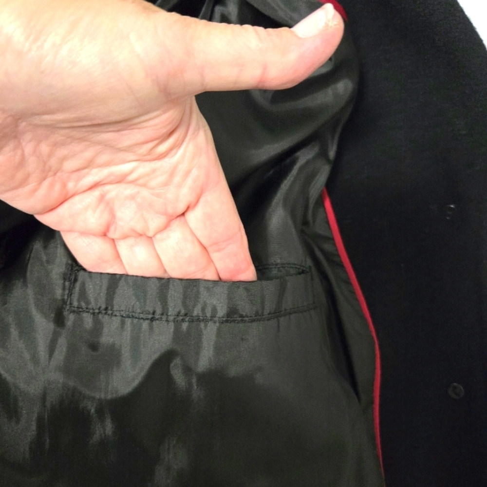 Fleet Street LDT. Black wool Coat. 1X. - Picture 12 of 15